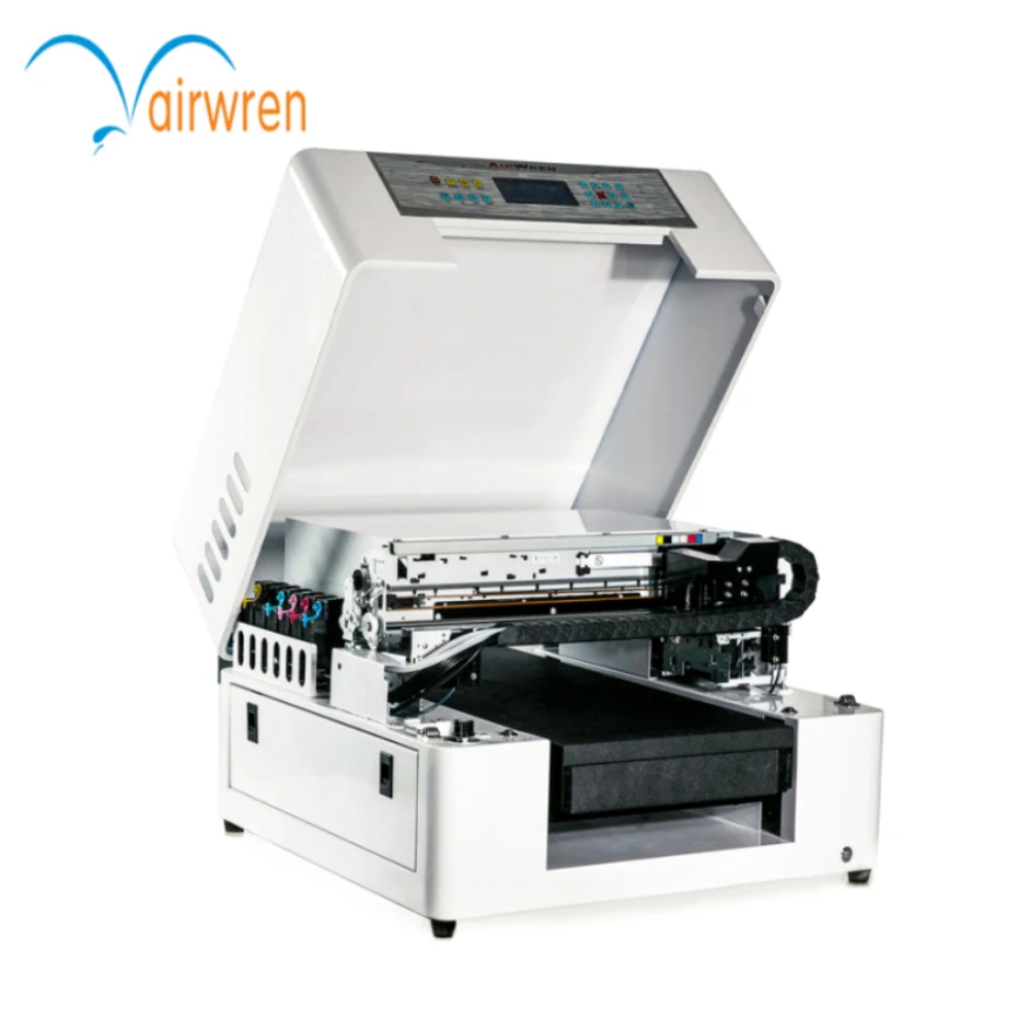 Airwren Embossed Effect UV LED Flatbed Automatic Digital Printing Machine For Card USB Guitar Picks Phone Cover