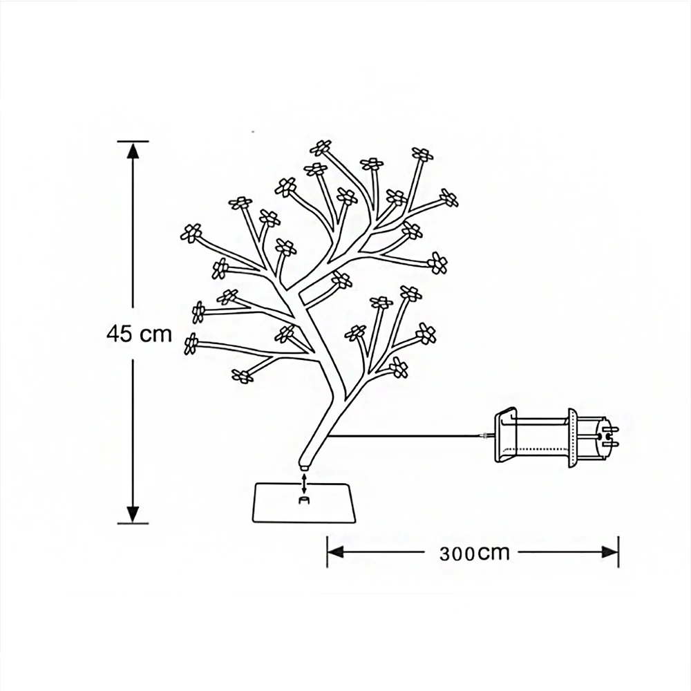 Colorful 48 LED Cherry Plum Blossom Desk Lamps Xmas Tree AC110/220V Night Lamp Indoor Party Wedding Gift Home Decor Table Lights