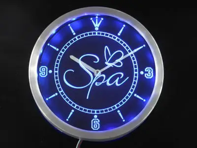 nc0260 Spa Beauty Salon Neon Light Signs LED Wall Clock