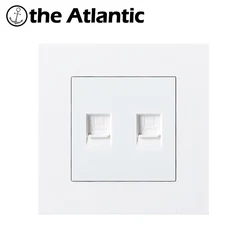 Cat5e Rj45 Wall Socket Internet Outlet With TV Outlet Wall Data Double Computer Socket Plastic Panel RJ45 Internet Computer Jack