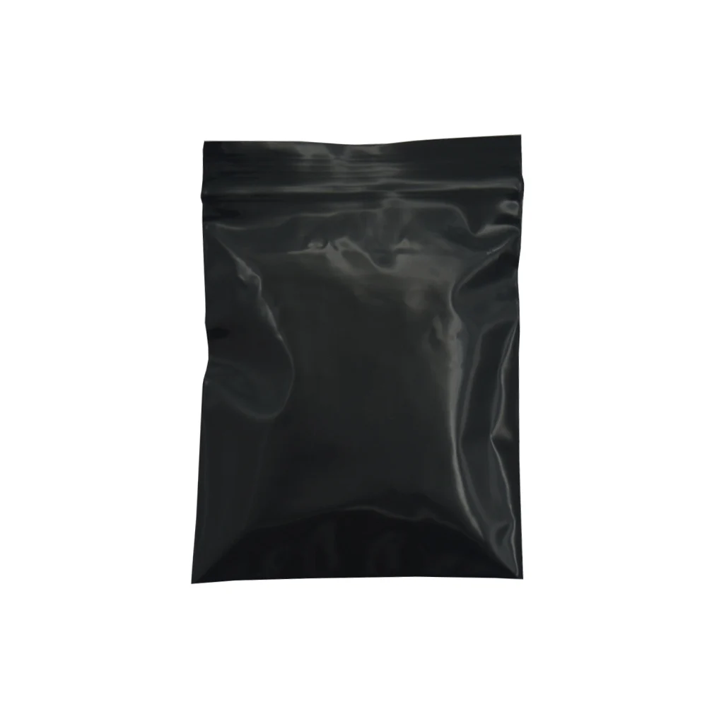 10*15cm Resealable Black Zipper Ziplock Opaque Plastic Packaging Bag 200pcs/lot Grip Seal Reusable Grocery PE Storage Bag