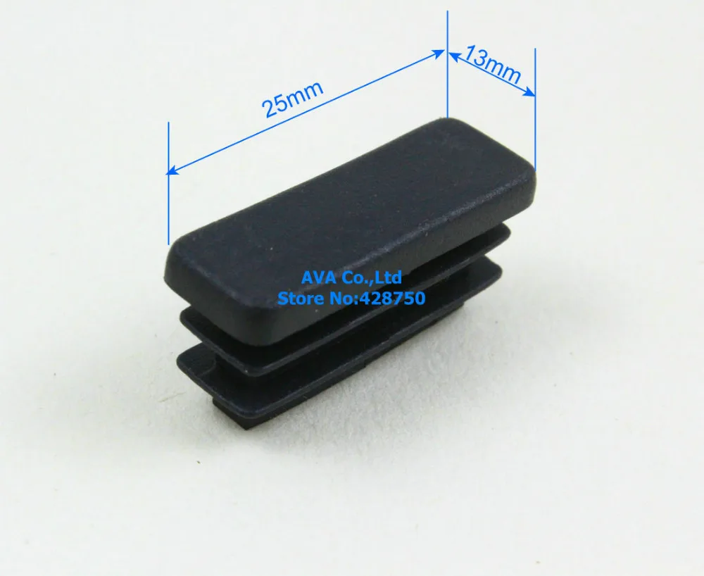 20 Pieces 13x25mm Rectangle Plastic Insert Cap Tube End Cap