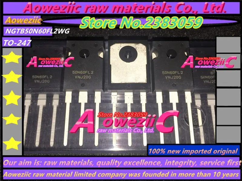 Aoweziic 2018 + 100 ٪ جديد المستوردة الأصلي NGTB50N60FL2WG 50N60FL TO-247 IGBT الترانزستور 600 فولت 50A