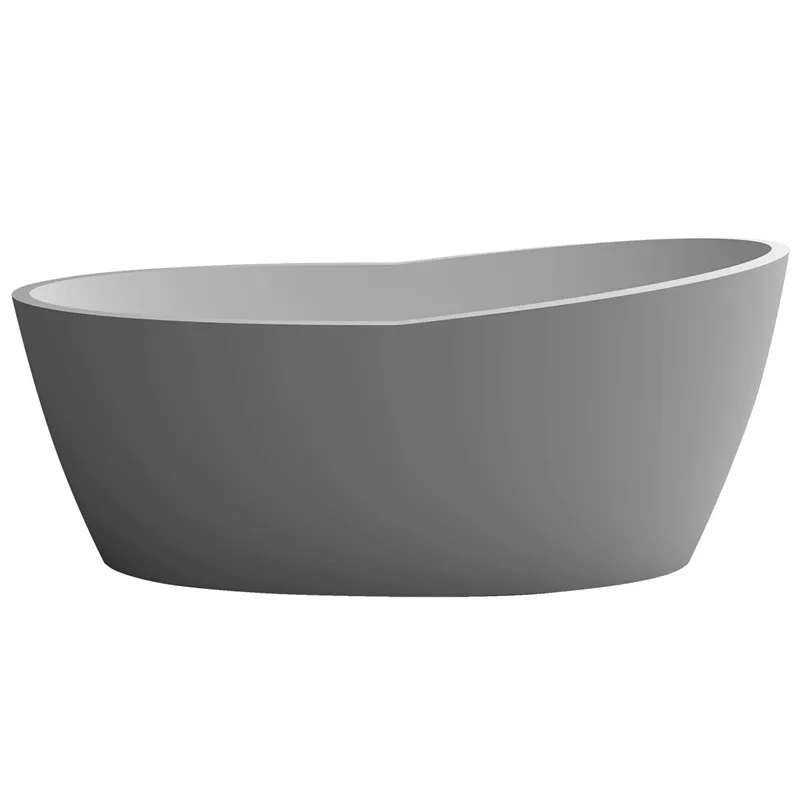 1800x780x710mm Solid Surface Stone Bathtub Rectangular Freestanding Corian Matt White Tub RS6590A