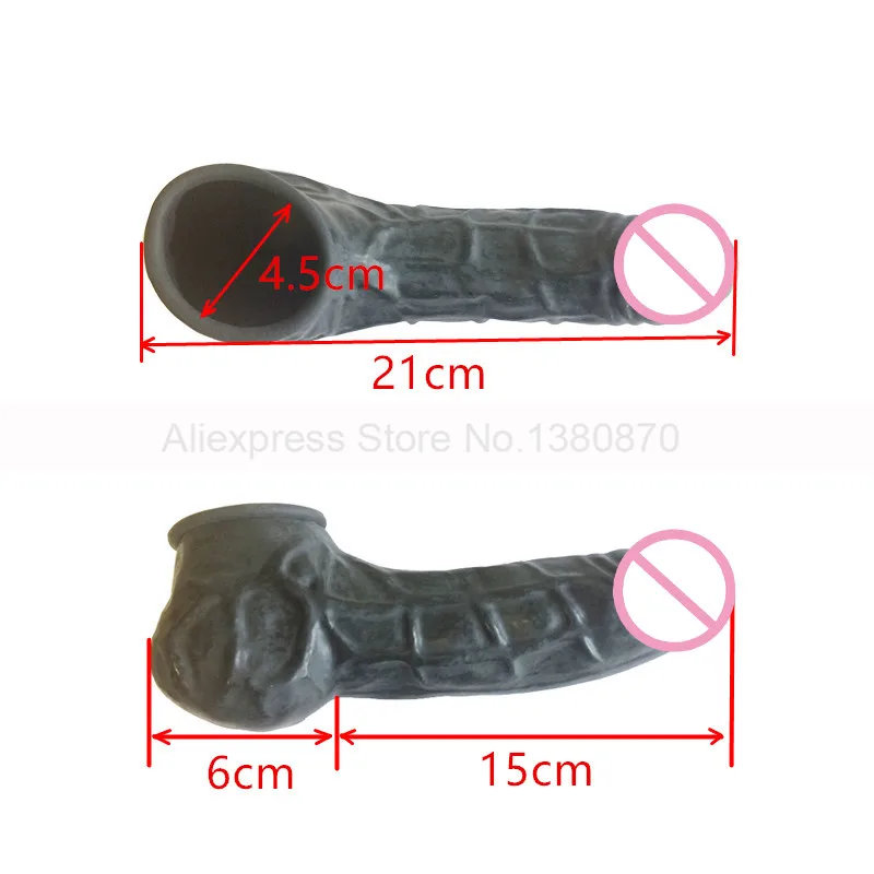 Latex Black Penis Sheath Fetish Rubber Condom (Can DIY in Catsuit or Used by Itself) S-LA107