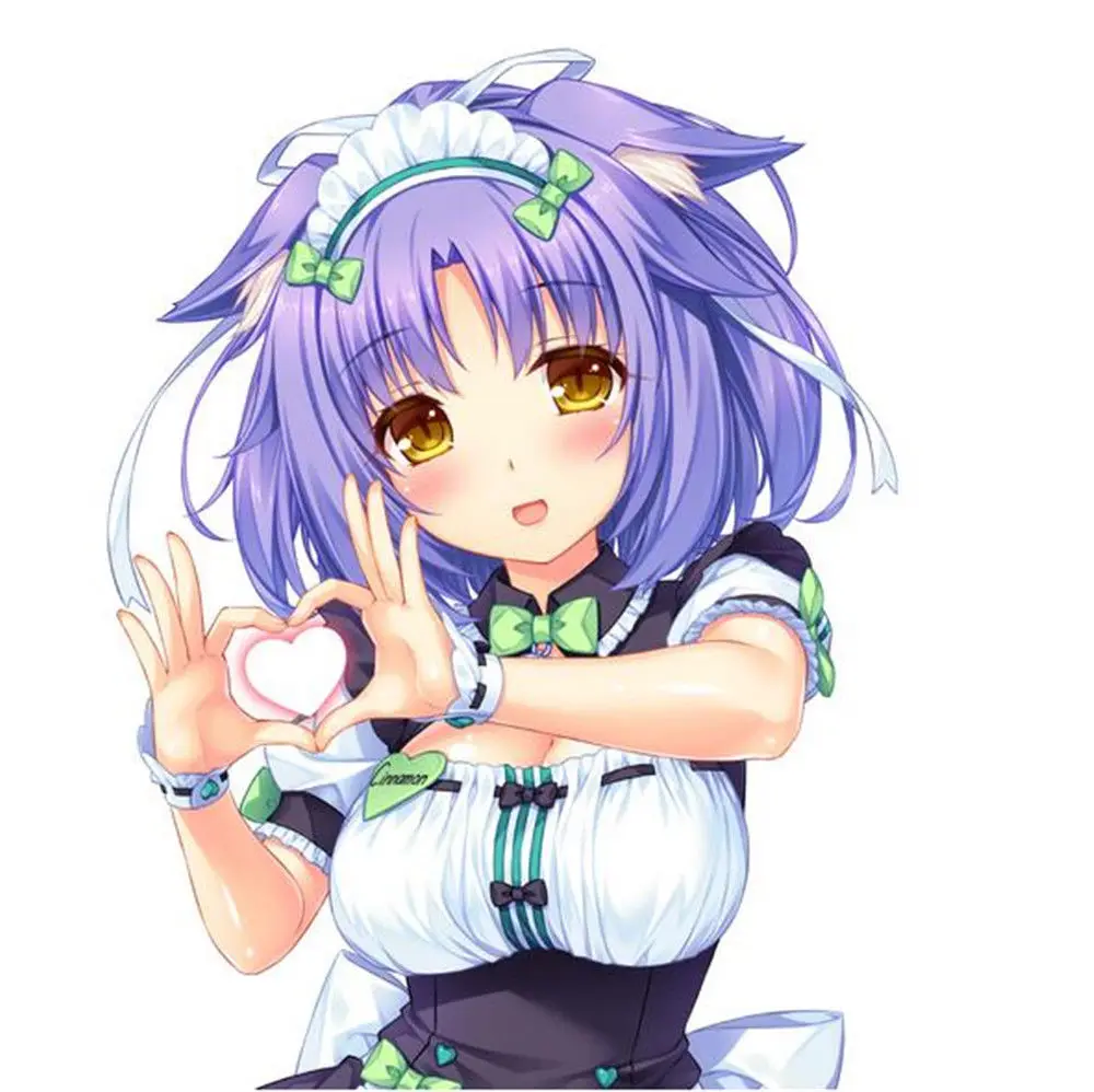 Biamoxer Womens NEKOPARA Chocola Vanille Maid Cosplay Kostuum Sexy Leuke Jurk Volledige Set