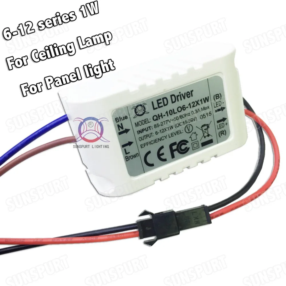 4 Pieces Isolation 10W AC85-277V LED Driver 6-12x1W 250mA DC18-40V  LED PowerSupply Constant Current  Ceiling Lamp Free Shipping