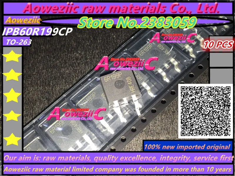 

Aoweziic 100% new imported original IPB60R199CP 6R199P TO-263 MOS FET 650V 16A