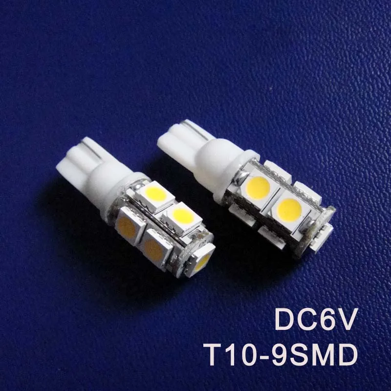 High quality DC6.3V 6V T10 w5w 194 168 led Warning Signal Pilot Lamp caution light Indicator light free shipping 100pcs/lot