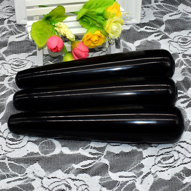 Ronny Zhu Wenwu 7 inch Black Obsidian Yoni Wands Pleasure Sticks for Women 1 Pcs Crystal Wand Magic Wand Body Massage Handle