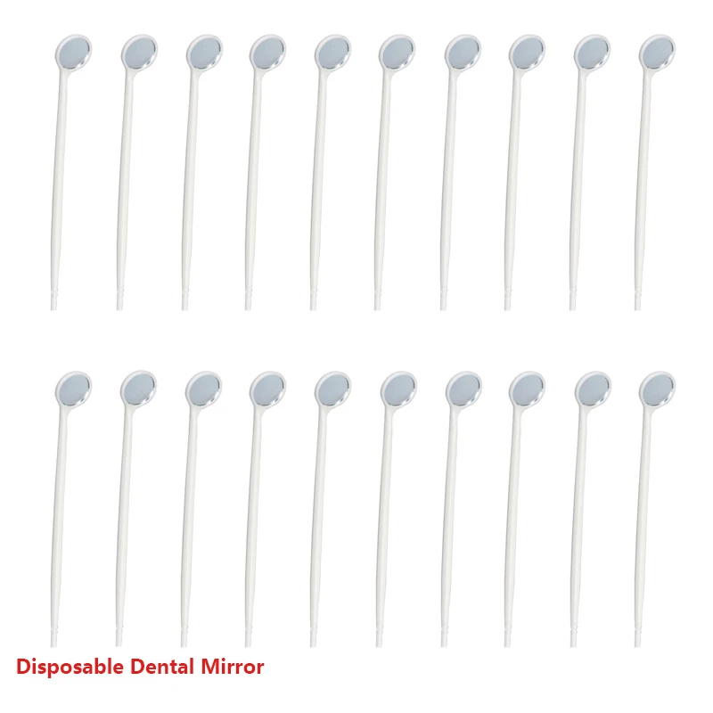 100 Pieces Plastic Dental Mirror Disposable Dentist Mirror Dental Mouth Mirror Dentistry Dentist Tools Teeth Whitening