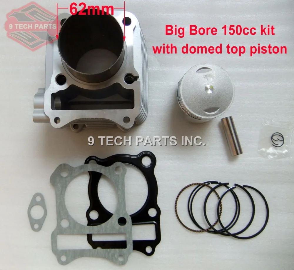 

Motorcycle BIG BORE Barrel Cylinder Piston Kit 150cc 62mm for GS125 GN125 EN125 GZ125 DR125 TU125 157FMI K157FMI engines