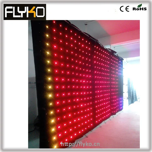 

Free shipping p18 6x3m best price rgb flexible led curtain video