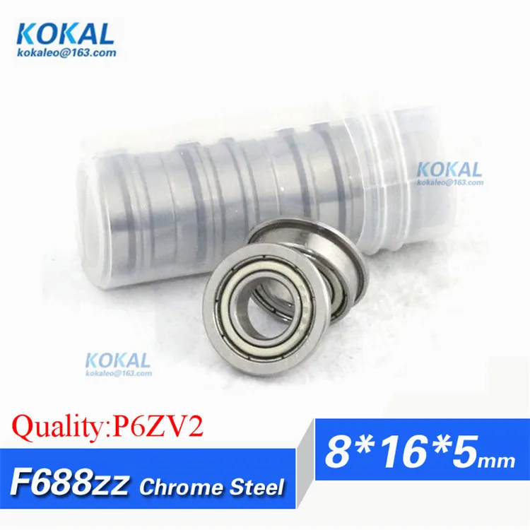 [CF688ZZ-P6]Free Shipping 10pcs Gcr15 ABEC-7 high quality flange bushing minisize ball bearing F688zz F688-zz F688 8*16*5mm