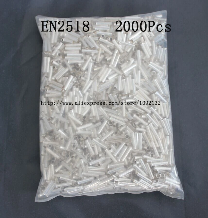 EN2518 Bare Copper Wire Ferrules For 2.5mm2, 14AWG Wire 18mm of Pin Length