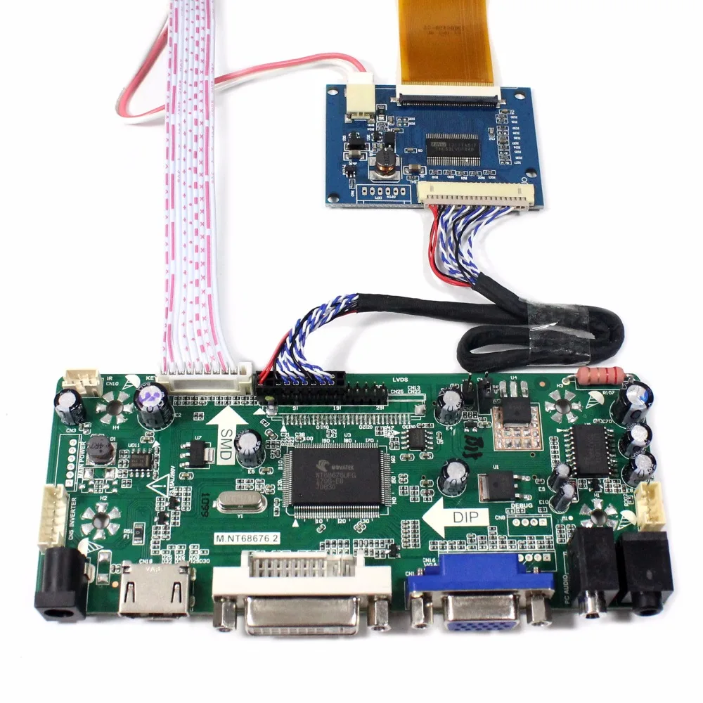 HD Serta VGA DVI Audio LCD Controller Board 8 "800X600 EJ080NA 05A Layar LCD