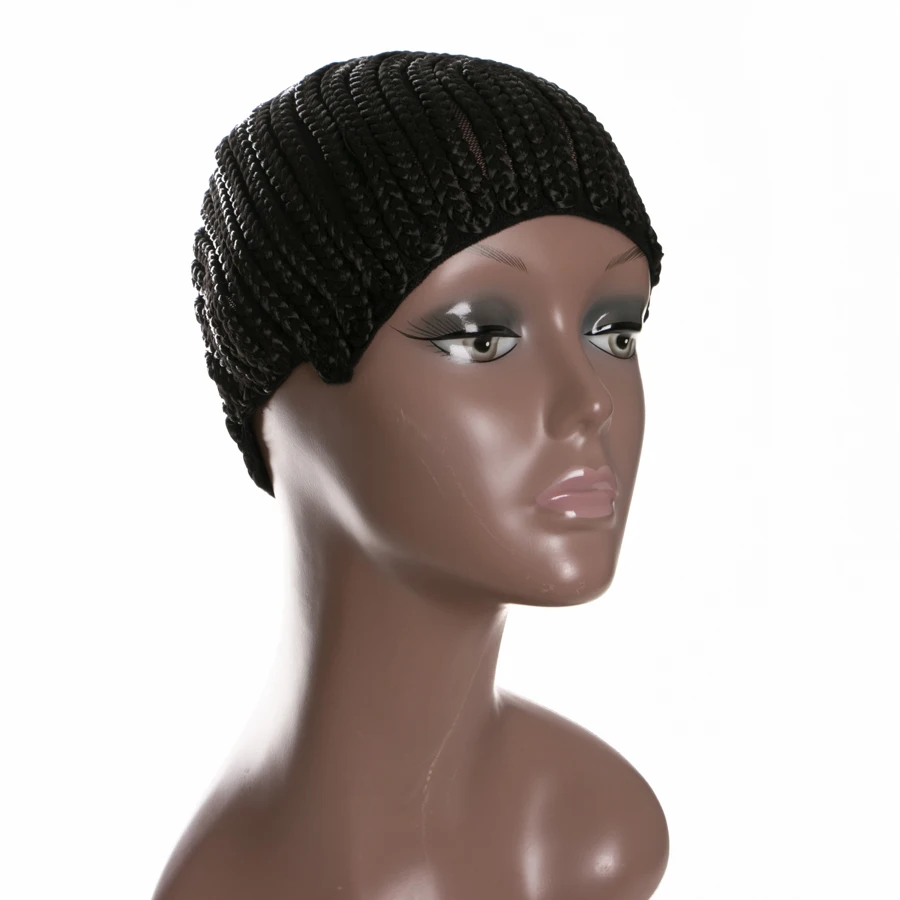 Cornrow Wig Caps For Making Wigs With Adjustable Strap Braided Products 1 piece synthetic Women Hairnets Easycap