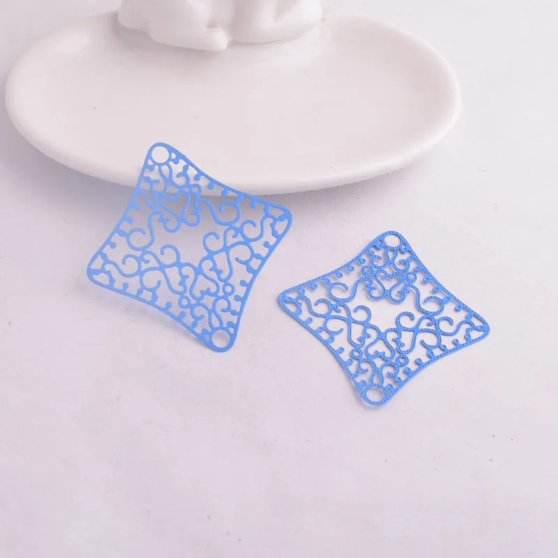 30 Stück AB3027 46*52mm Quadratische Charms Filigrane Hohle Verbindungsstücke DIY Schmuckteile – Detail 6