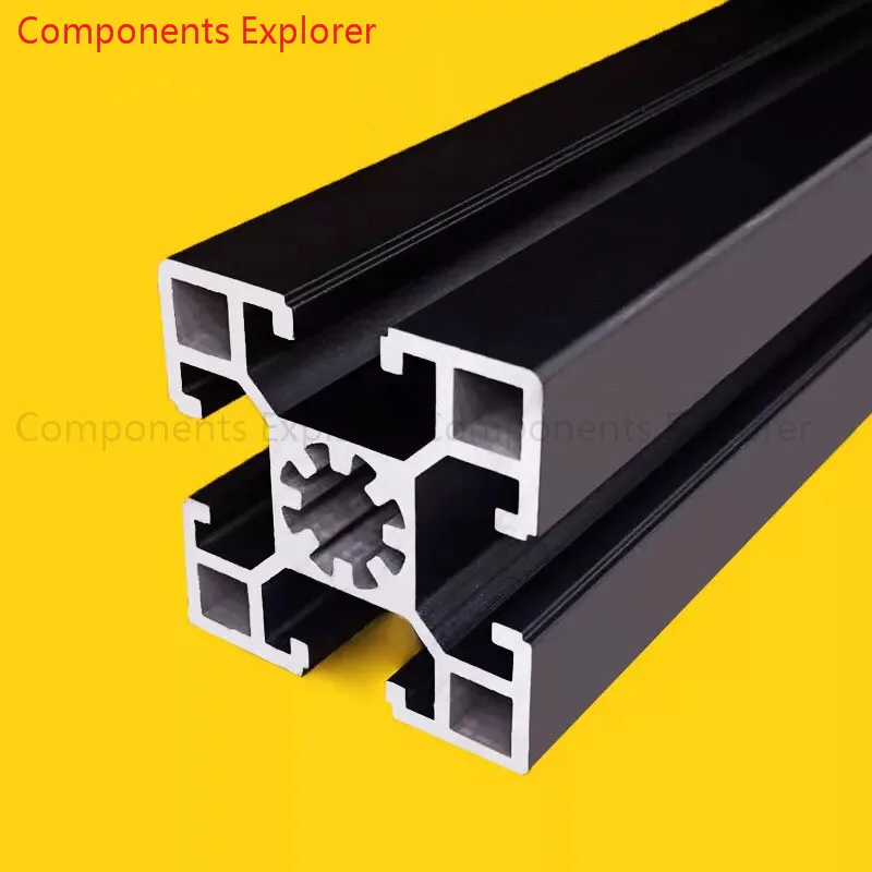 Arbitrary Cutting 1000mm 4545 Black  Aluminum Extrusion Profile,Black Color.