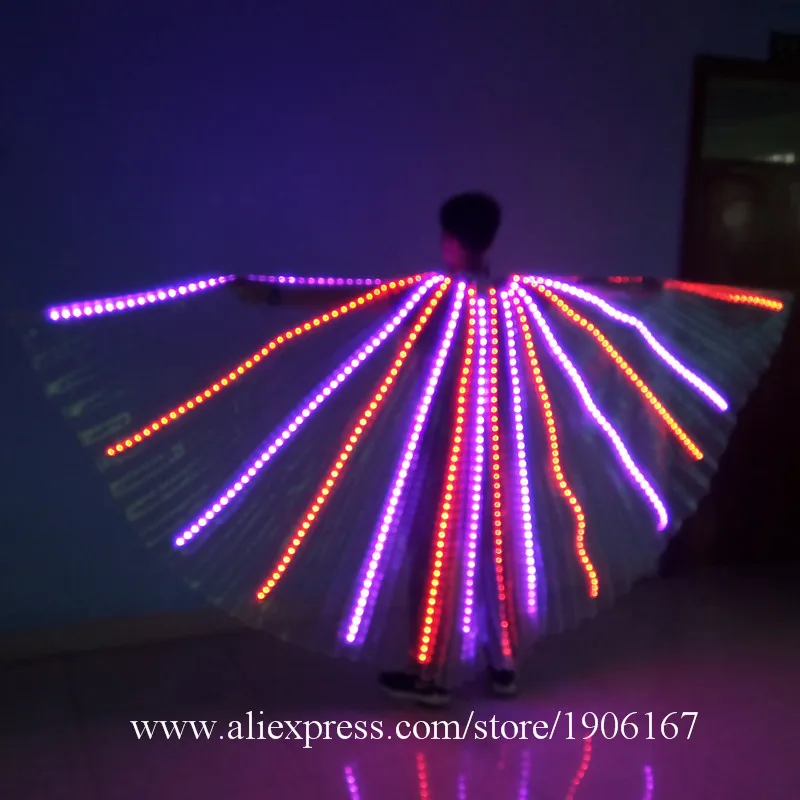 New Design Flashing Luminous Growing Led Light Full Color Costume Cloak Party  Dancing Wear For Club Party Bar Halloween