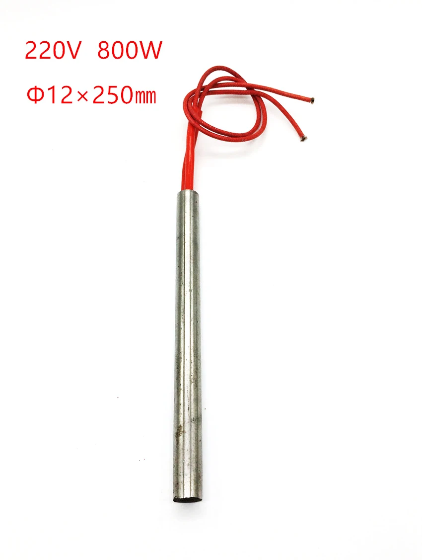 

10 pcs 12X250mm cartridge heaters 12mm Tube Dia. 800W Heating Element Cylindrical Tubular, mold machine parts