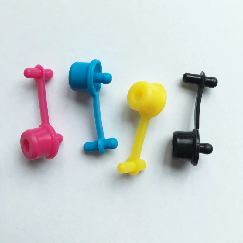 4 Color CMYK CISS Ink Tank Plug Plastic Color Connector DIY CISS Accessory For Inkjet Printer Outer Case Stopper