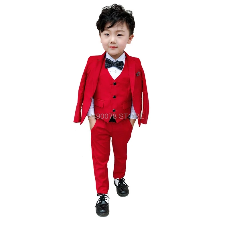 Suit for Boy Single Breasted Flower Boys Suits for Weddings Costume Enfant Garcon Mariage Boys Blazer Jogging Garcon Kids Suits