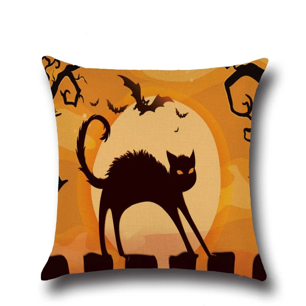 hot sell Halloween pillow covers for sofa cat sofa Car Pillow Cover Print creative pillowCase Home Decor  pillow case PP54