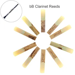 10pcs/lot Professional Bamboo bB Clarinet Reeds Strength 2.5 for Clarinet Mouthpiece Parts Traditional Bamboo Reed