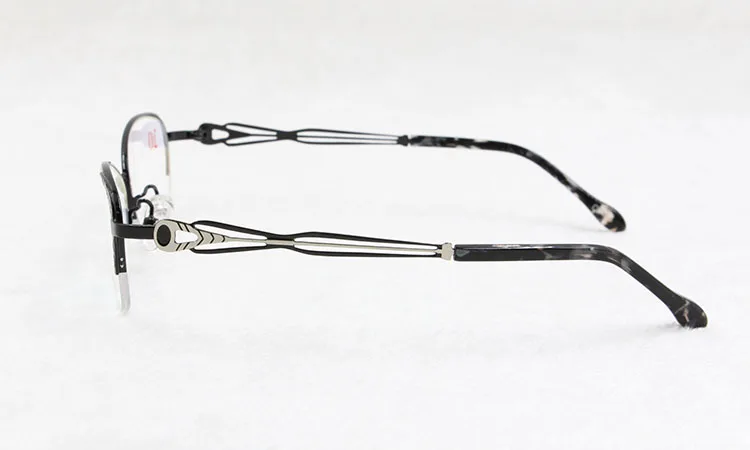 BCLEAR Beautiful women cat eye style metal alloy eyeglasses new half frame female eyewear black pink purple red color hot 1012