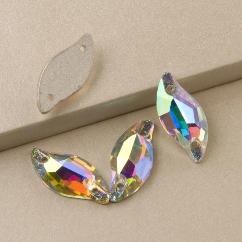 YANRUO 3254 Diamant Blatt Nähen Strass Flatback Lose Perlen Strass Nähen Auf Kristall Steine Für Schmuck Machen – Detail 26