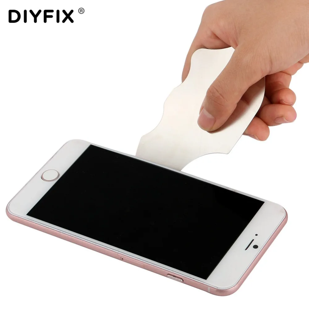 DIYFIX Ultra Thin Flexible Stainless Steel Pry Spudger Disassemble Card for iPhone iPad Samsung PADs Mobile Phone Repair Tool