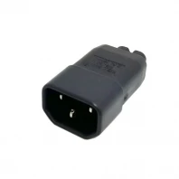 Standard Molded IEC 320 IEC320 C14 Socket to IEC C7 Plug AC Power Adapter Set UL Approved