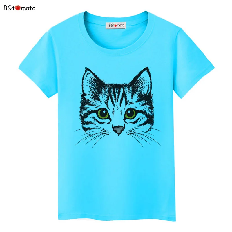 

Adorable cat cute t shirt women Popular style lovely cat shirts Brand Good quality comfortable soft tops tees