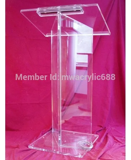 Free Shipping High Quality Price Reasonable Beautiful Acrylic Podium Pulpit Lectern podium