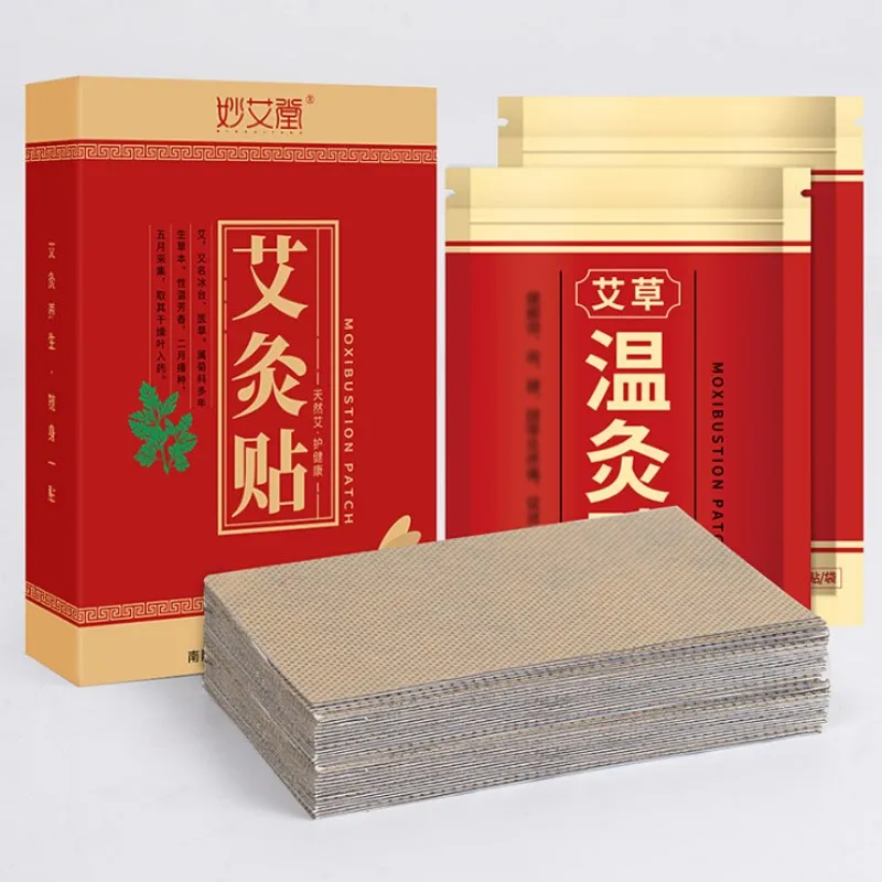 80 pcs Wormwood Moxa Plaster Paste Moxibustion Heat Patch Stickers Neck Shoulder Waist Leg Pain Relief Body Health Care