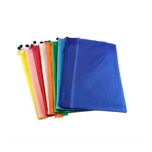 3Pcs Waterproof Double Layer Zippered Mesh Office File Organizer/Document Holder/Paper Pouch/Pen Pencil Case/Stationery Storage