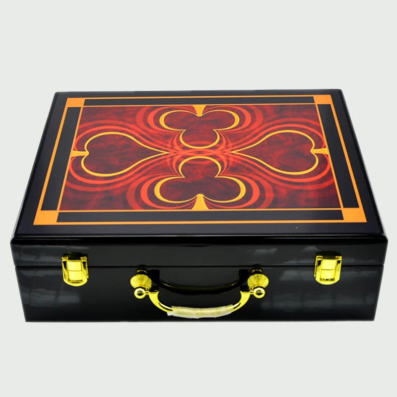 

Top grad luxury portable wooden box 500 yard chips poker can carry 500 chips code case with 5 shelves man creative gift