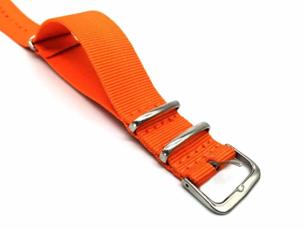 Nylon Strap 18MM 20MM 22MM 24MM Orange Canvas Strap New Men\'s and Women\'s Watchbands