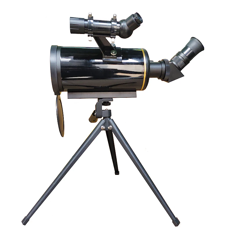 Compact 90/1000 Maksutov-Cassegrain Astronomical Telescope Long Focus Monocular with 5x24 Finderscope Space Observation Tools