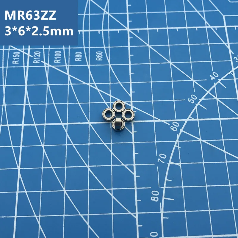 

Free Shipping Axk High-quality 20pcs Miniature MR63ZZ Ball Bearings MR63 ZZ L-630zz 3*6*2.5 mm Helicopter Car Available MR63