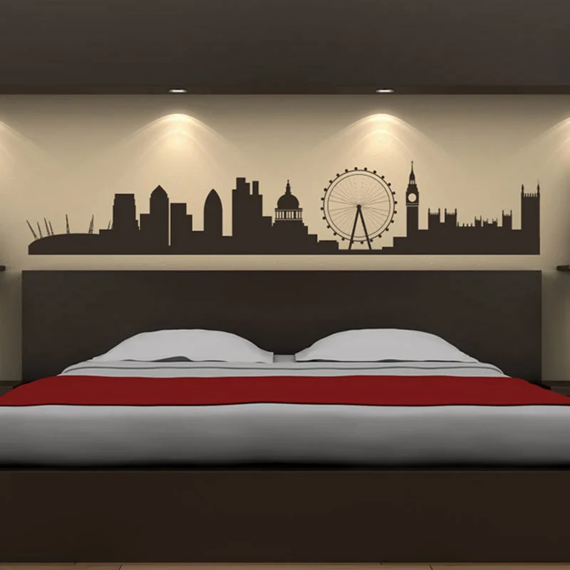 London Landmarks Wall Sticker Skyline Wall art Living room Background Wall Stickers Home Decor Drawing room Wall Decals