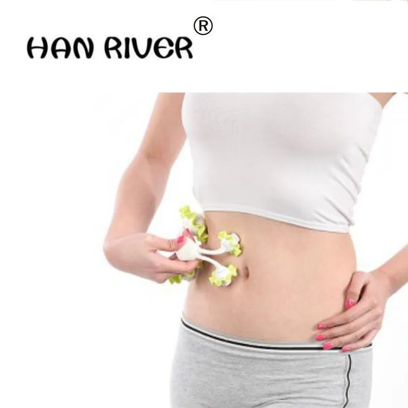 Hot selling four-wheel flower-type waist massage modeling instrument weight loss health care beauty products massage device