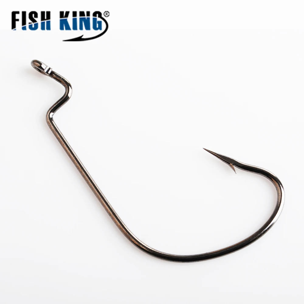 NGB 4/0# 3/0# 2/0# 1/0# 1# 2# 4#  Soft Lure Hook Offset Worm Shank Carbon Steel Circle Japan Fishing Hooks