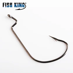 NGB 4/0# 3/0# 2/0# 1/0# 1# 2# 4#  Soft Lure Hook Offset Worm Shank Carbon Steel Circle Japan Fishing Hooks