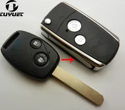 2 Bottoni Chiave Pieghevole A Distanza Borsette Fit Per Honda Pilot CRV Accord Civic Fob Modificato Keyless Caso di Vibrazione Pieghevole di ricambio 2B