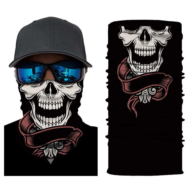 

Ghost Face Shield Sun Mask Balaclava Party Bicyle Bike Masks Seamless Skull Skeleton Balaclava Tube Motorcycle Neck Face Mask