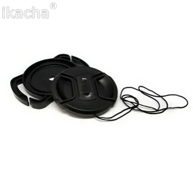 Preto lens cap titular keeper anti-lost capas para len cap tamanho 72mm/77mm/82mm acessórios da câmera para canon nikon
