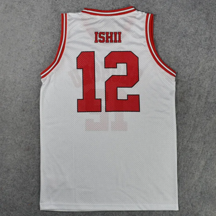 Jersey Cosplay Costume Shohoku NO.12 Ishi-i Kentarou Basketball Tops Jersey Men's Sleeveless Jersey Size M-XXL