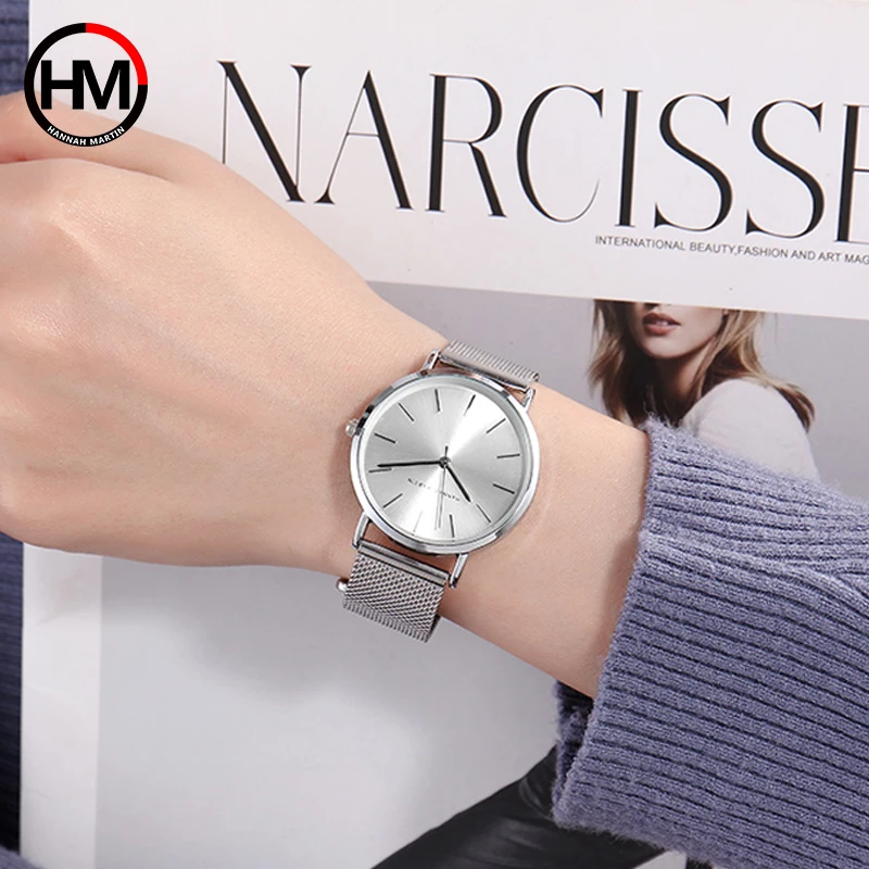 Women Bracelet Watch Luxury Brand Quartz Ladies Dresses Wrist Watches Silver Steel Mesh Female Watch 36mm Waterproof Clock Xfcs